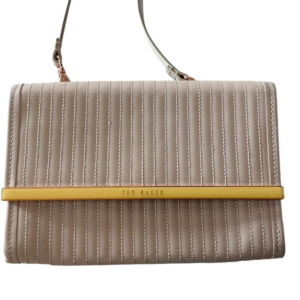 Ted baker crossbody clutch quilted baby pink rose gold bag